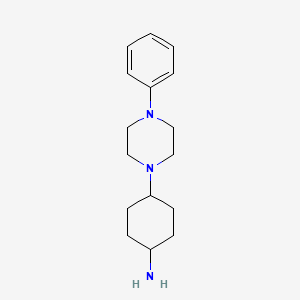 Cyclohexanamine, 4-(4-phenyl-1-piperazinyl)-, cis-