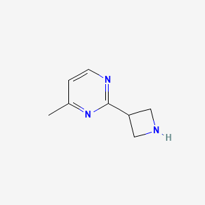 molecular formula C8H11N3 B8809380 2-(Azetidin-3-yl)-4-methylpyrimidine 