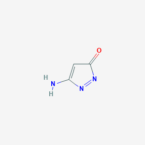 molecular formula C3H3N3O B8809432 5-amino-3H-pyrazol-3-one CAS No. 74586-24-6