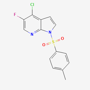molecular formula C14H10ClFN2O2S B8809469 1H-Pyrrolo[2,3-B]pyridine, 4-chloro-5-fluoro-1-[(4-methylphenyl)sulfonyl]- 