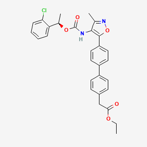 [1,1'-Biphenyl]-4-acetic acid, 4'-[4-[[[(1R)-1-(2-chlorophenyl)ethoxy]carbonyl]amino]-3-methyl-5-isoxazolyl]-, ethyl ester