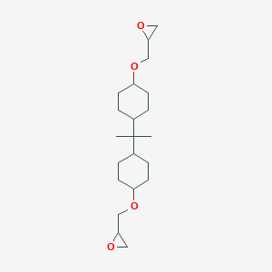 molecular formula C21H36O4 B088095 2,2'-((1-Methylethylidene)bis(cyclohexane-4,1-diyloxymethylene))bisoxirane CAS No. 13410-58-7