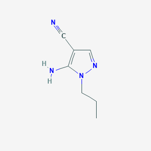 molecular formula C7H10N4 B8809536 5-amino-1-propyl-1H-pyrazole-4-carbonitrile 