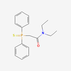 molecular formula C18H22NOPS B8809543 Acetamide, 2-(diphenylphosphinothioyl)-N,N-diethyl- CAS No. 138200-01-8