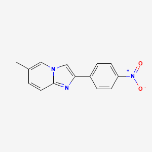 molecular formula C14H11N3O2 B8809554 6-Methyl-2-(4-nitrophenyl)imidazo[1,2-a]pyridine CAS No. 842-73-9