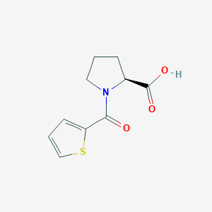 molecular formula C10H11NO3S B8809662 (2S)-1-(thiophene-2-carbonyl)pyrrolidine-2-carboxylic acid 