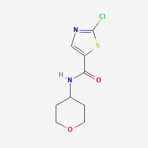 molecular formula C9H11ClN2O2S B8809670 2-Chloro-N-(tetrahydro-2H-pyran-4-yl)thiazole-5-carboxamide 