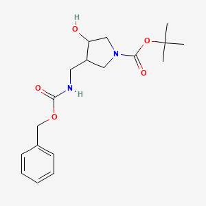 tert-Butyl 3-((((benzyloxy)carbonyl)amino)methyl)-4-hydroxypyrrolidine-1-carboxylate