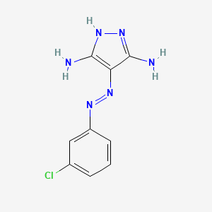 1H-Pyrazole-3,5-diamine, 4-[(3-chlorophenyl)azo]-