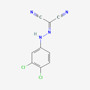 molecular formula C9H4Cl2N4 B8809715 Propanedinitrile, ((3,4-dichlorophenyl)hydrazono)- CAS No. 3720-55-6