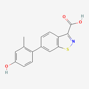 6-(4-Hydroxy-2-methylphenyl)benzo[d]isothiazole-3-carboxylic acid
