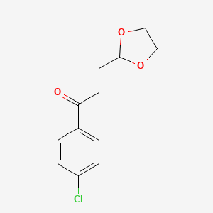 1-(4-Chlorophenyl)-3-(1,3-dioxolan-2-yl)propan-1-one
