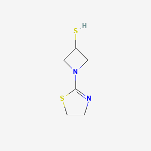 molecular formula C6H10N2S2 B8809983 1-(4,5-Dihydrothiazol-2-yl)azetidine-3-thiol CAS No. 161715-38-4