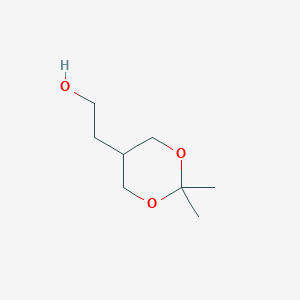 molecular formula C8H16O3 B8810008 2-(2,2-Dimethyl-1,3-dioxan-5-yl)ethanol CAS No. 102147-75-1