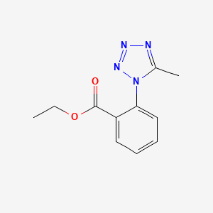 molecular formula C11H12N4O2 B8810017 ethyl 2-(5-methyl-1H-tetrazol-1-yl)benzoate CAS No. 77177-26-5