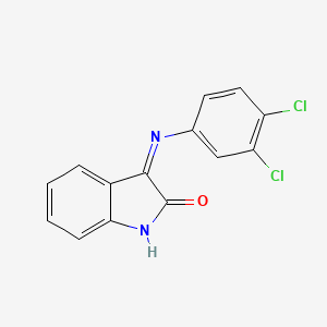 molecular formula C14H8Cl2N2O B8810108 3-(3,4-Dichloroanilino)indol-2-one CAS No. 61294-06-2