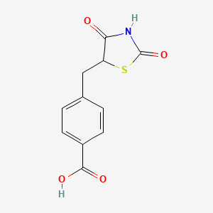 4-[(2,4-Dioxo-1,3-thiazolidin-5-yl)methyl]benzoic acid