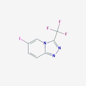 molecular formula C7H3F3IN3 B8810257 6-Iodo-3-(trifluoromethyl)-[1,2,4]triazolo[4,3-a]pyridine 