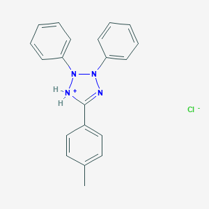 molecular formula C20H19ClN4 B088103 5-(4-Methylphenyl)-2,3-diphenyl-1H-tetrazol-1-ium;chloride CAS No. 10557-48-9
