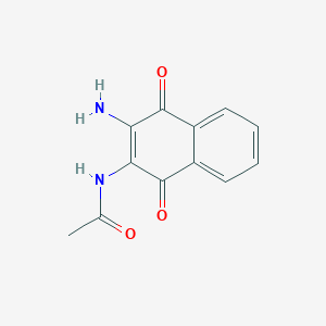 molecular formula C12H10N2O3 B8810390 2-Acetylamino-3-amino-1,4-naphthoquinone CAS No. 13755-96-9