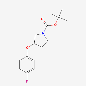 molecular formula C15H20FNO3 B8810412 Tert-butyl 3-(4-fluorophenoxy)pyrrolidine-1-carboxylate 