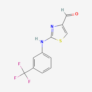 2-((3-(Trifluoromethyl)phenyl)amino)thiazole-4-carbaldehyde