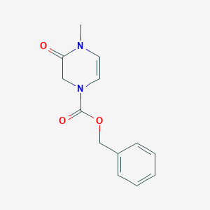 molecular formula C13H14N2O3 B8810570 Benzyl 4-methyl-3-oxo-3,4-dihydropyrazine-1(2H)-carboxylate 