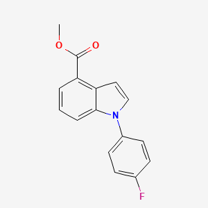 molecular formula C16H12FNO2 B8810574 Methyl 1-(4-fluorophenyl)-1H-indole-4-carboxylate 