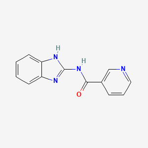 molecular formula C13H10N4O B8810603 N-(1H-benzimidazol-2-yl)pyridine-3-carboxamide 