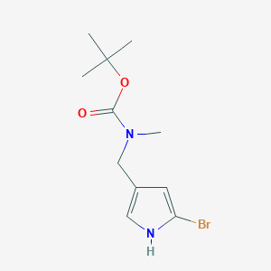 molecular formula C11H17BrN2O2 B8810657 tert-Butyl ((5-bromo-1H-pyrrol-3-yl)methyl)(methyl)carbamate 