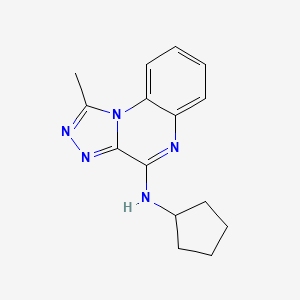 molecular formula C15H17N5 B8810782 N-cyclopentyl-1-methyl-[1,2,4]triazolo[4,3-a]quinoxalin-4-amine CAS No. 113181-12-7