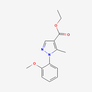 molecular formula C14H16N2O3 B8810798 Ethyl 1-(2-methoxyphenyl)-5-methyl-1H-pyrazole-4-carboxylate CAS No. 241798-35-6