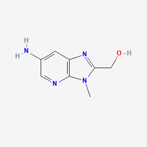 molecular formula C8H10N4O B8810813 (6-Amino-3-methyl-3H-imidazo[4,5-b]pyridin-2-yl)methanol 