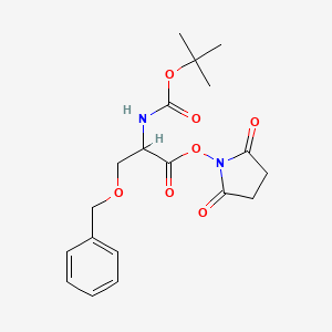 molecular formula C19H24N2O7 B8810830 (2,5-Dioxopyrrolidin-1-yl) 2-[(2-methylpropan-2-yl)oxycarbonylamino]-3-phenylmethoxypropanoate 
