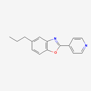 molecular formula C15H14N2O B8810842 5-Propyl-2-(pyridin-4-yl)benzo[d]oxazole 