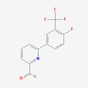 6-(4-Fluoro-3-(trifluoromethyl)phenyl)picolinaldehyde