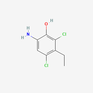 molecular formula C8H9Cl2NO B8810954 3,5-Dichloro-4-ethyl-2-hydroxyaniline CAS No. 99817-37-5