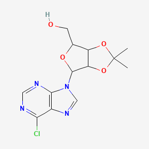 [4-(6-Chloropurin-9-yl)-2,2-dimethyl-3a,4,6,6a-tetrahydrofuro[3,4-d][1,3]dioxol-6-yl]methanol