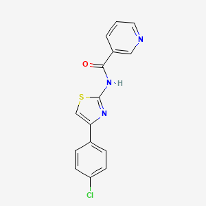3-Pyridinecarboxamide, N-(4-(4-chlorophenyl)-2-thiazolyl)-