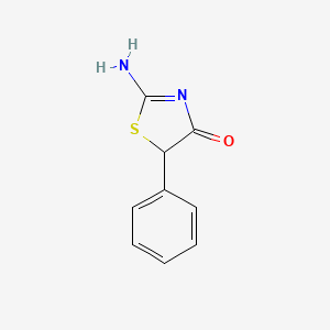 molecular formula C9H8N2OS B8810990 4-Thiazolidinone, 2-imino-5-phenyl- CAS No. 1762-68-1