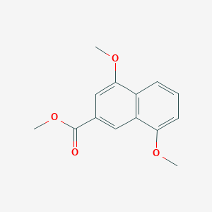 molecular formula C14H14O4 B8811057 2-Naphthalenecarboxylic acid, 4,8-dimethoxy-, methyl ester 