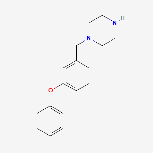 molecular formula C17H20N2O B8811060 1-[(3-Phenoxyphenyl)methyl]piperazine 