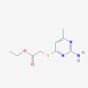 molecular formula C9H13N3O2S B8811068 ETHYL 2-[(2-AMINO-6-METHYL-4-PYRIMIDINYL)SULFANYL]ACETATE 