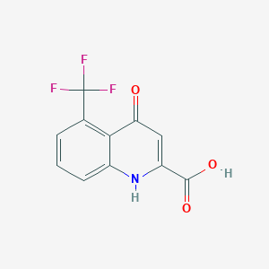 molecular formula C11H6F3NO3 B8811074 4-Oxo-5-(trifluoromethyl)-1,4-dihydroquinoline-2-carboxylic acid 