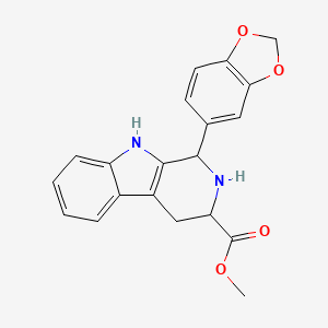 molecular formula C20H18N2O4 B8811136 methyl 1-(1,3-benzodioxol-5-yl)-2,3,4,9-tetrahydro-1H-beta-carboline-3-carboxylate 