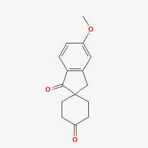 molecular formula C15H16O3 B8811140 5'-Methoxyspiro[cyclohexane-1,2'-indene]-1',4(3'H)-dione 