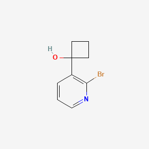 molecular formula C9H10BrNO B8811178 1-(2-Bromopyridin-3-yl)cyclobutanol 