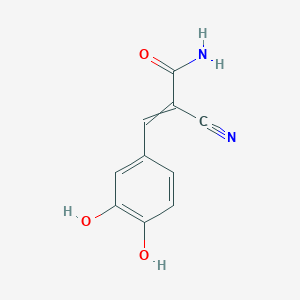molecular formula C10H8N2O3 B8811193 alpha-Cyano-3,4-dihydroxycinnamamide 