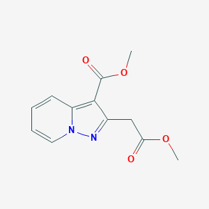 molecular formula C12H12N2O4 B8811420 Methyl 2-(2-methoxy-2-oxoethyl)pyrazolo[1,5-a]pyridine-3-carboxylate 
