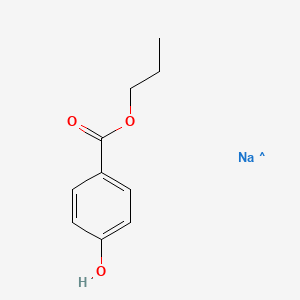 molecular formula C10H12NaO3 B8811515 Benzoic acid, 4-hydroxy-, propyl ester, sodium salt 